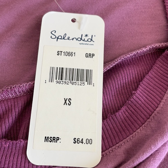 NWT SPLENDID GRAPE COLORED TEE - Picture 7 of 7